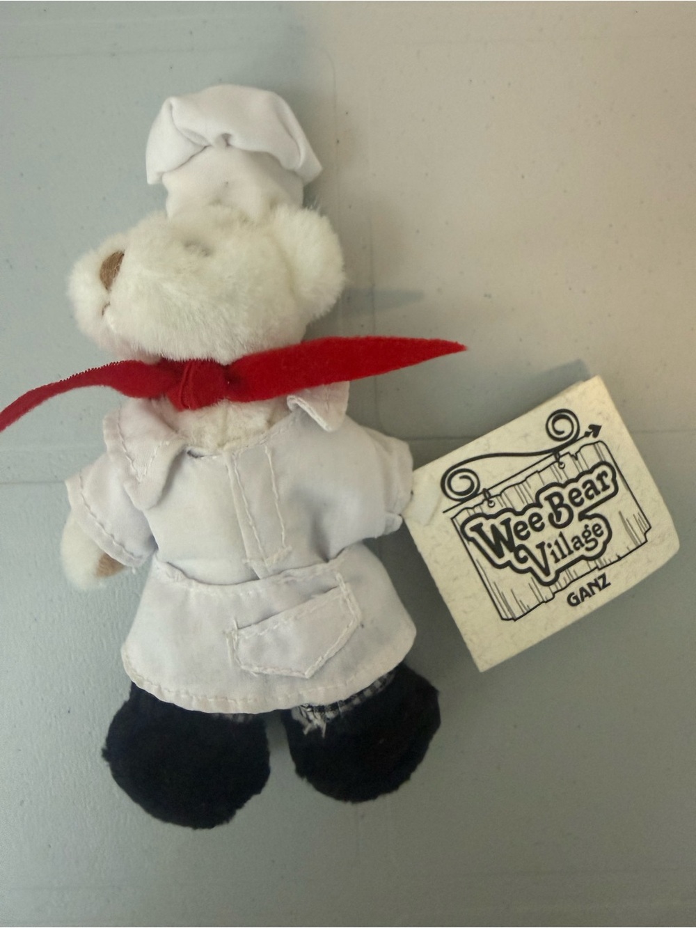 Wee Bear Village Chef Bear Plush Toy - White & Red
